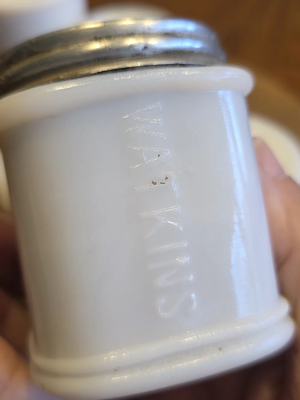 VTG Milk Glass Jars Lot Of 5 White Various